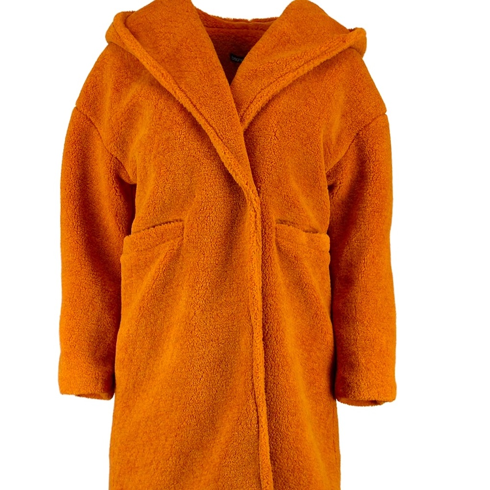 Hooded teddy jacket